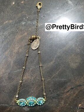 *Rare* Swarovski MICHAL NEGRIN "Multi Eyes" bracelet blue crystal vintage